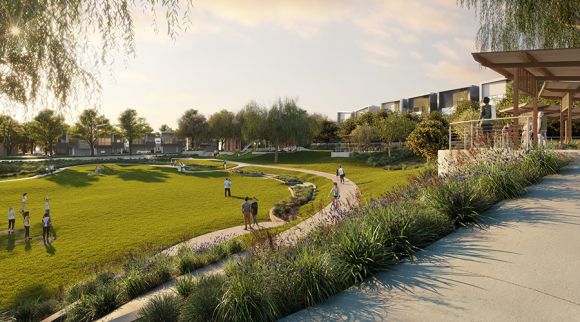 Green spaces, interconnected walkways and 500 new trees will be planted. Credit: Frasers Property