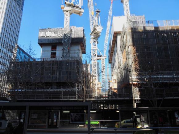 August construction progression. Image: Redden All good and WELL for 447 Collins Street
