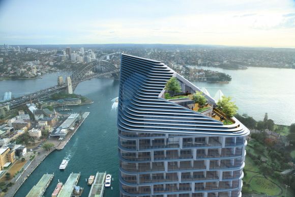 Quay Quarter's rooftop garden, rendering by 3XN 5 new Sustainable Apartment Developments in Australia 2019