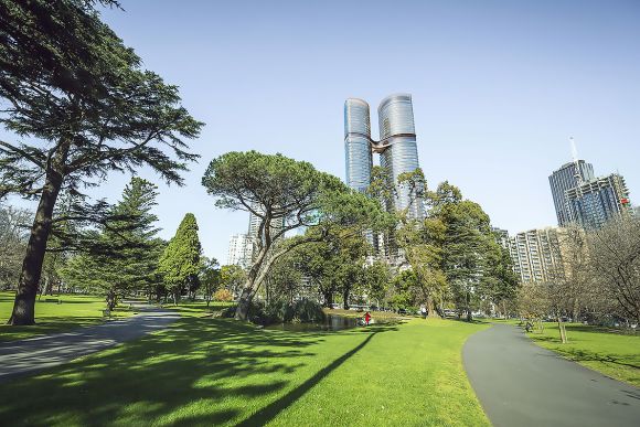 Sapphire By The Gardens, draws on its location opposite the Carlton Gardens. Image: S P Setia S P Setia and Shangri-La break ground on Sapphire By The Gardens