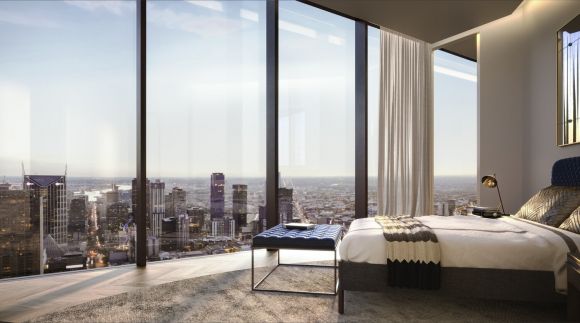 Sapphire By The Gardens bedroom render. Image supplied. Works commence on Melbourne’s Sapphire By The Gardens