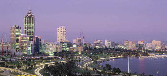 Perth 1990. Credit: RAC WA/YouTube Perth's 10 future tallest buildings