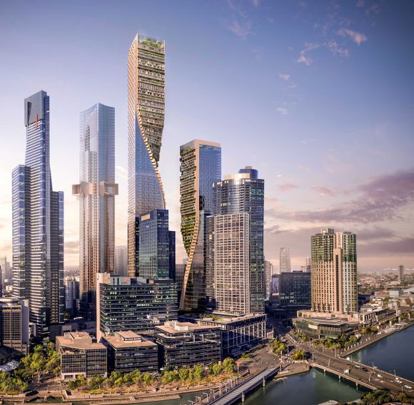 The Green Spine - the competition winning entry for Southbank by Beulah. Image: UN Studio Melbourne's Headline Acts for 2019