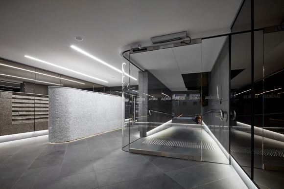 The General's foyer. Image: Peter Clarke Chahid Kairouz provides insight on The General's Australian-first photovoltaic glass