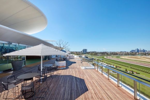 The Rooftop Garden, Image credit: Sean Fennessy Bates Smart Club Stand for Victoria Racing Club opens for Melbourne Cup Carnival