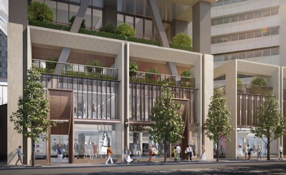 80 Collins Street will transform the Exhibition Street streetscape. Image: QICGRE The evolution of 80 Collins Street
