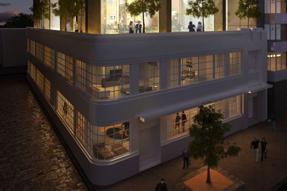 The retained Art Deco facade. Image courtesy KUD Shanygi Group's Wills Place headed for a sales launch