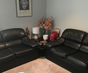2 x 2 seater couches - black