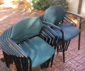 14 x Office meeting room chairs in fair condition