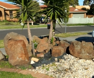 Boulders of various sizes, good for gardens, landscaping.