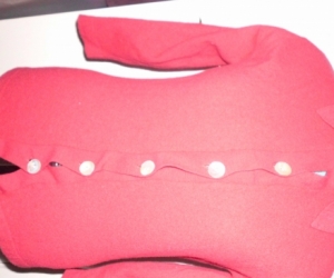 LADIES RED CARDIGAN