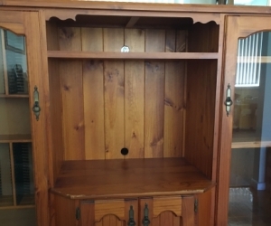 Solid wood TV unit