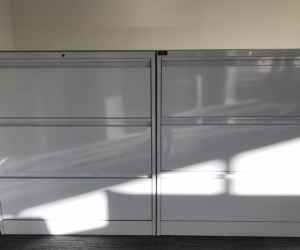 2x Large White Filing Draws