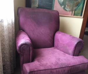 Suede Arm chair