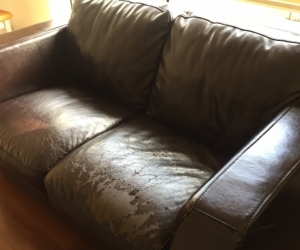 Two seater leather couch