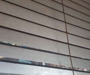 Brown venetian blinds