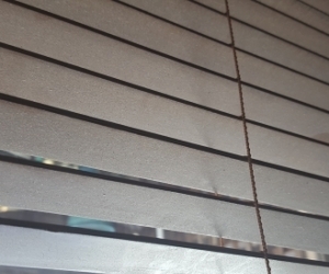 Brown venetian blinds