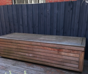 Day bed, toy box, outdoor lounge