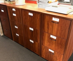 4 x three drawer filing cabinets - office or home use