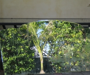 Old fashioned etched mirror