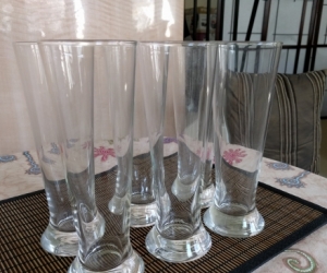 Beer glasses x 6