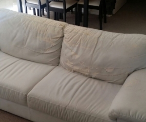 Tribeca 3 seater sofa couch - white bonded leather