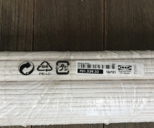 IKEA white bamboo roller blind
