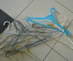 Assortment of coat hangers