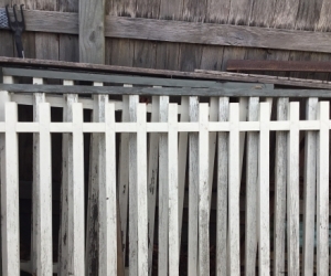 Red iron bark timber fence