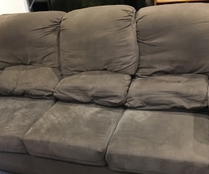 Grey 3 Seater Couch and One Matching Recliner