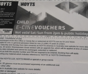 Hoyts Child Movie E-Voucher
