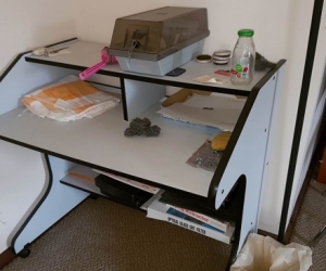 Small Grey Computer Desk