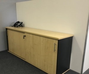 1.8 metre wide Birch Lockable Credenza
