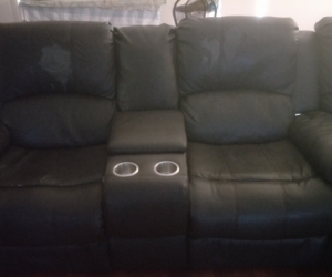 Twin Couch leather look.