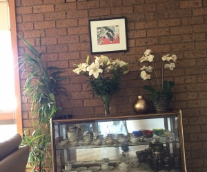Mid century glass cabinet