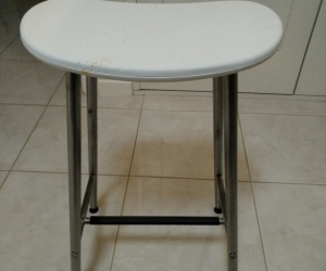 2 x White Stools