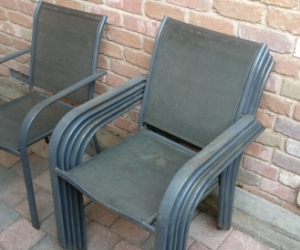 6x Steel Deck Chairs