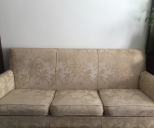 Vintage 1950s 1960s retro 3 seat lounge sofa