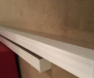 Solid wood pelmets - three - painted white