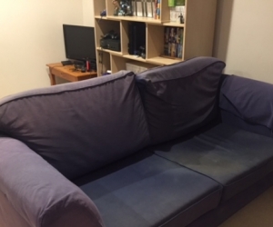 Blue Fabric Pull Out Lounge/Bed