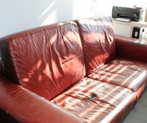 3 Seater Brown Leather Couch