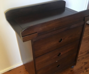 Baby change table with drawers