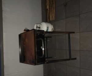 BBQ and gas bottle