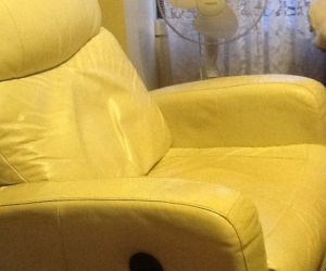 Leather recliner