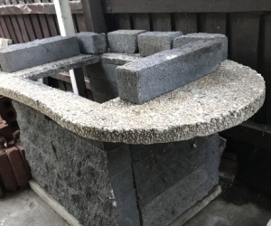 Brick BBQ with concrete base