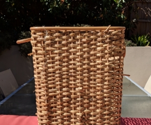 Cane wicker basket