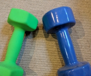 2 by hand dumbbells - 5kg and 7kg