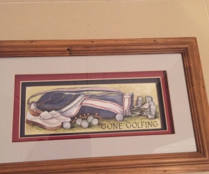 Framed golf 3D picture