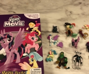 My little Pony box, book and figurines