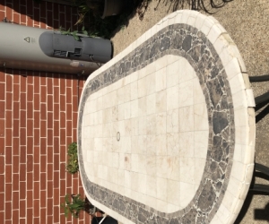 Stone and Alluminium Outdoor table